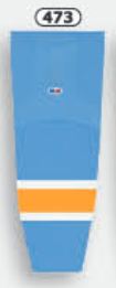Athletic Knit (AK) HS2100-473 Sky Blue/White/Gold Mesh Ice Hockey Socks - PSH Sports
