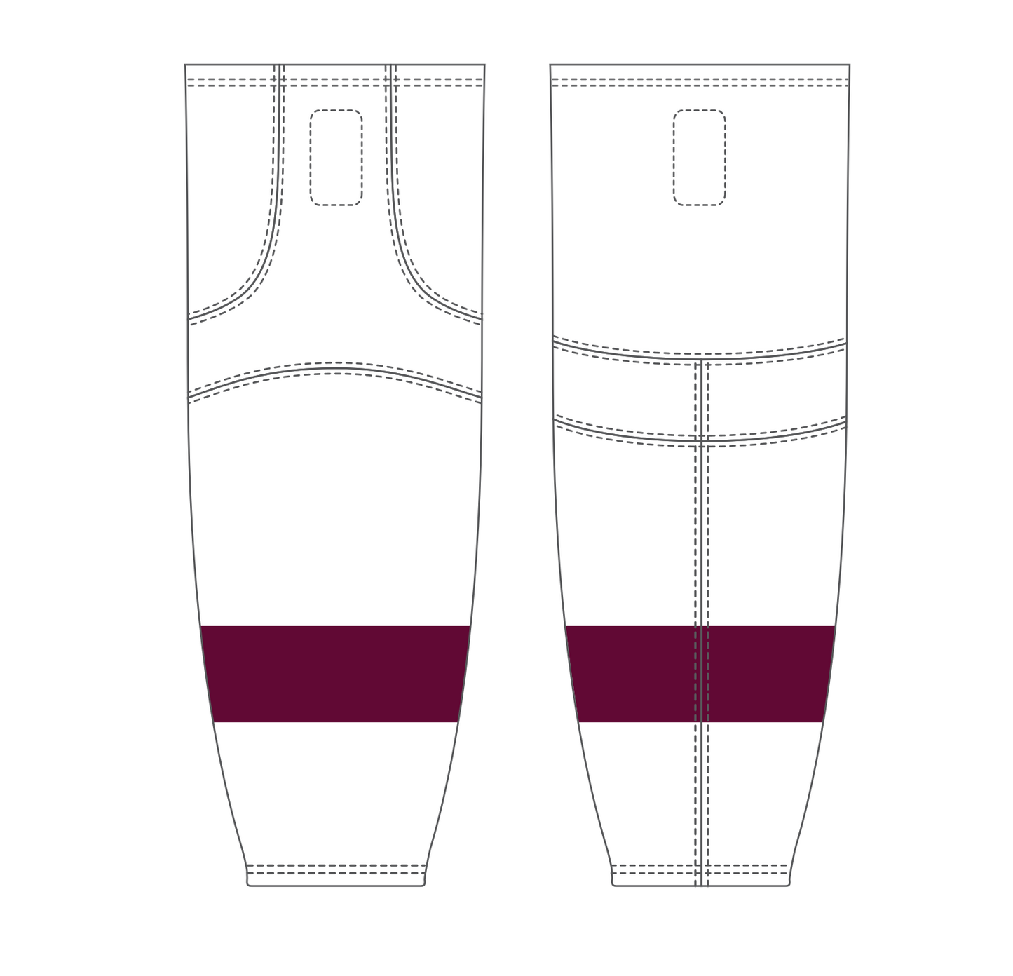 Athletic Knit (AK) HS2100 Peterborough Petes White Mesh Cut & Sew Ice Hockey Socks - PSH Sports