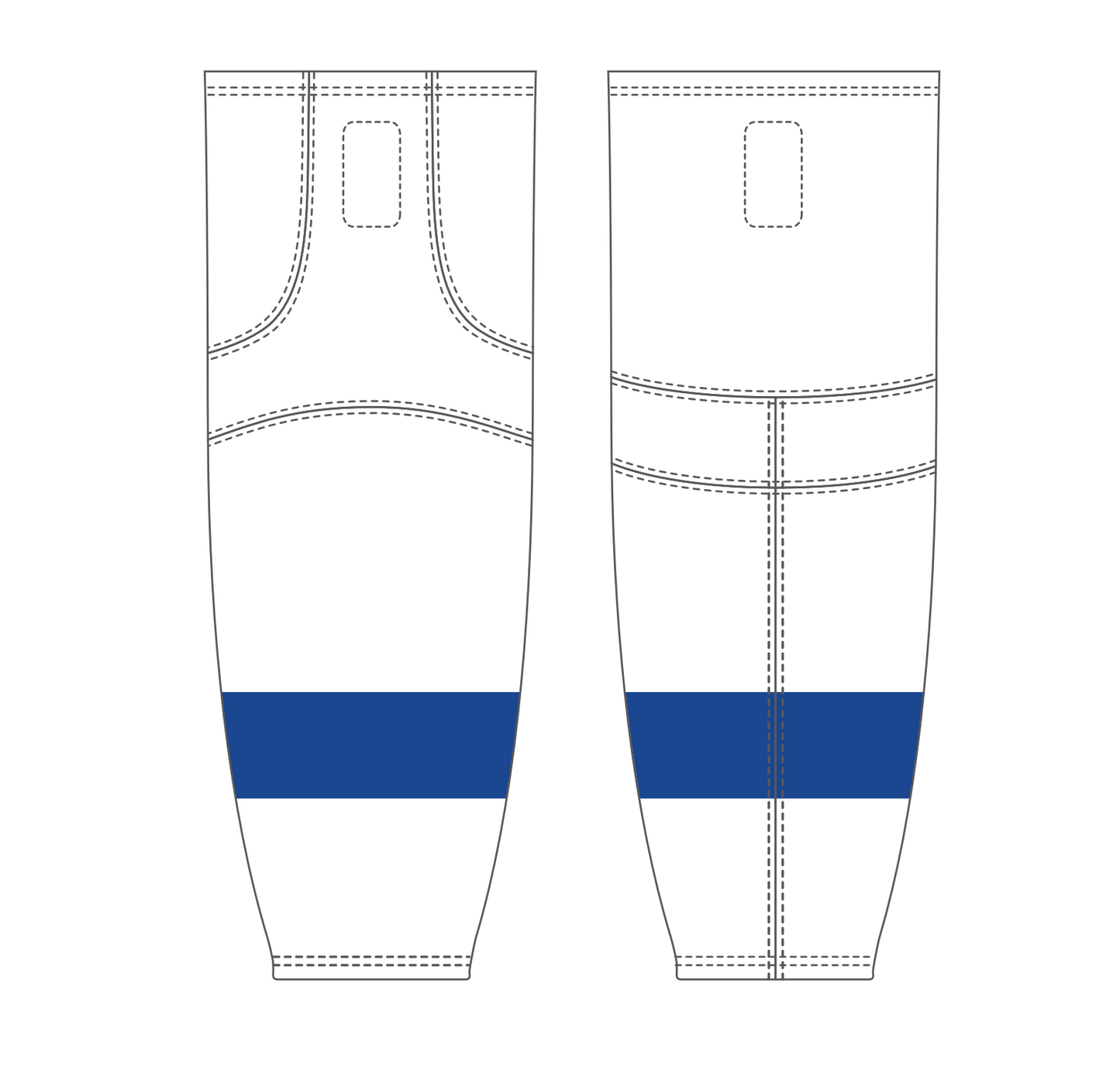 Athletic Knit (AK) HS2100 2011 Tampa Bay Lightning White Mesh Cut & Sew Ice Hockey Socks - PSH Sports