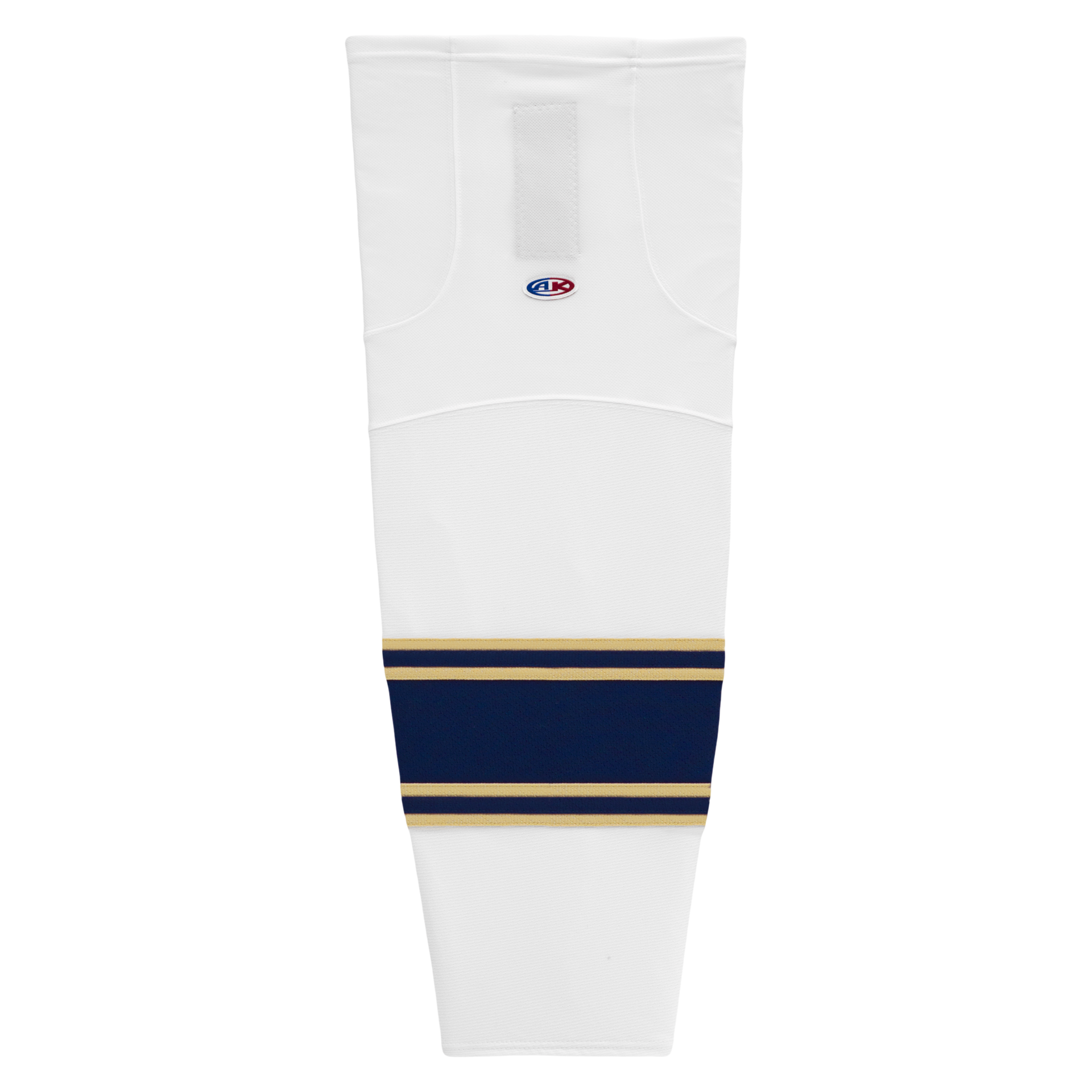Athletic Knit (AK) HS2100-521 University of Notre Dame Fighting Irish White Mesh Ice Hockey Socks - PSH Sports