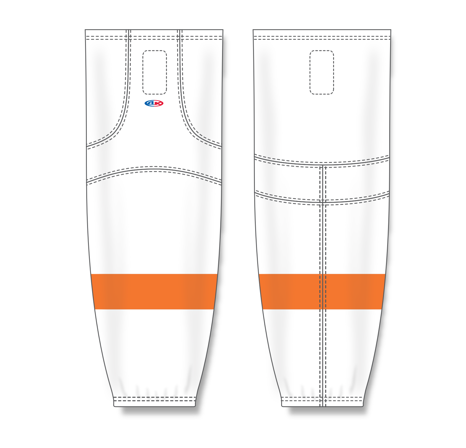 Athletic Knit (AK) HS2100 2011 Philadelphia Flyers White Mesh Cut & Sew Ice Hockey Socks - PSH Sports