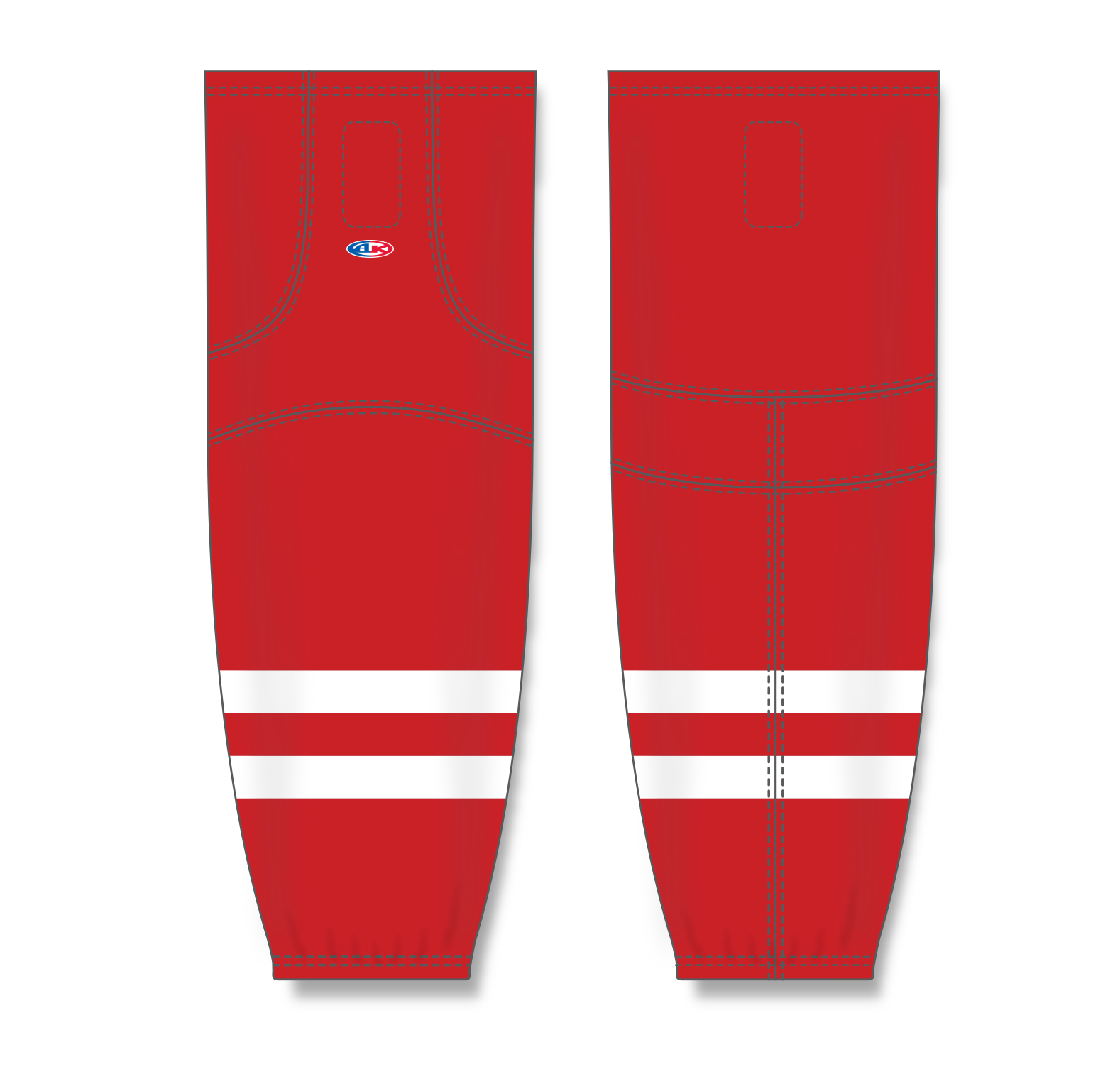 Athletic Knit (AK) HS2100 2013 Carolina Hurricanes Red Mesh Cut & Sew Ice Hockey Socks - PSH Sports