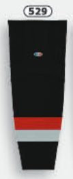 Athletic Knit (AK) HS2100-529 Carolina Hurricanes Third Black Mesh Ice Hockey Socks - PSH Sports