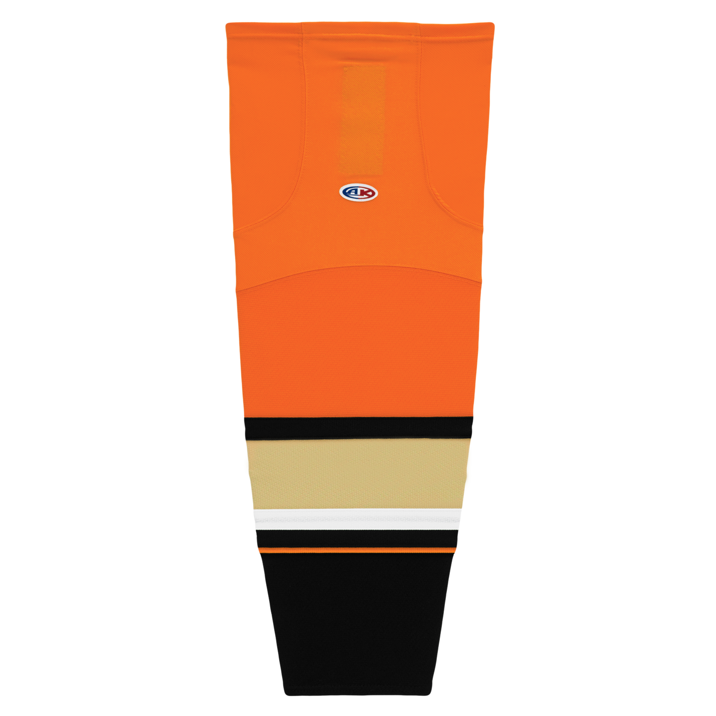 Athletic Knit (AK) HS2100-538 2014 Anaheim Ducks Orange/Black Mesh Ice Hockey Socks - PSH Sports