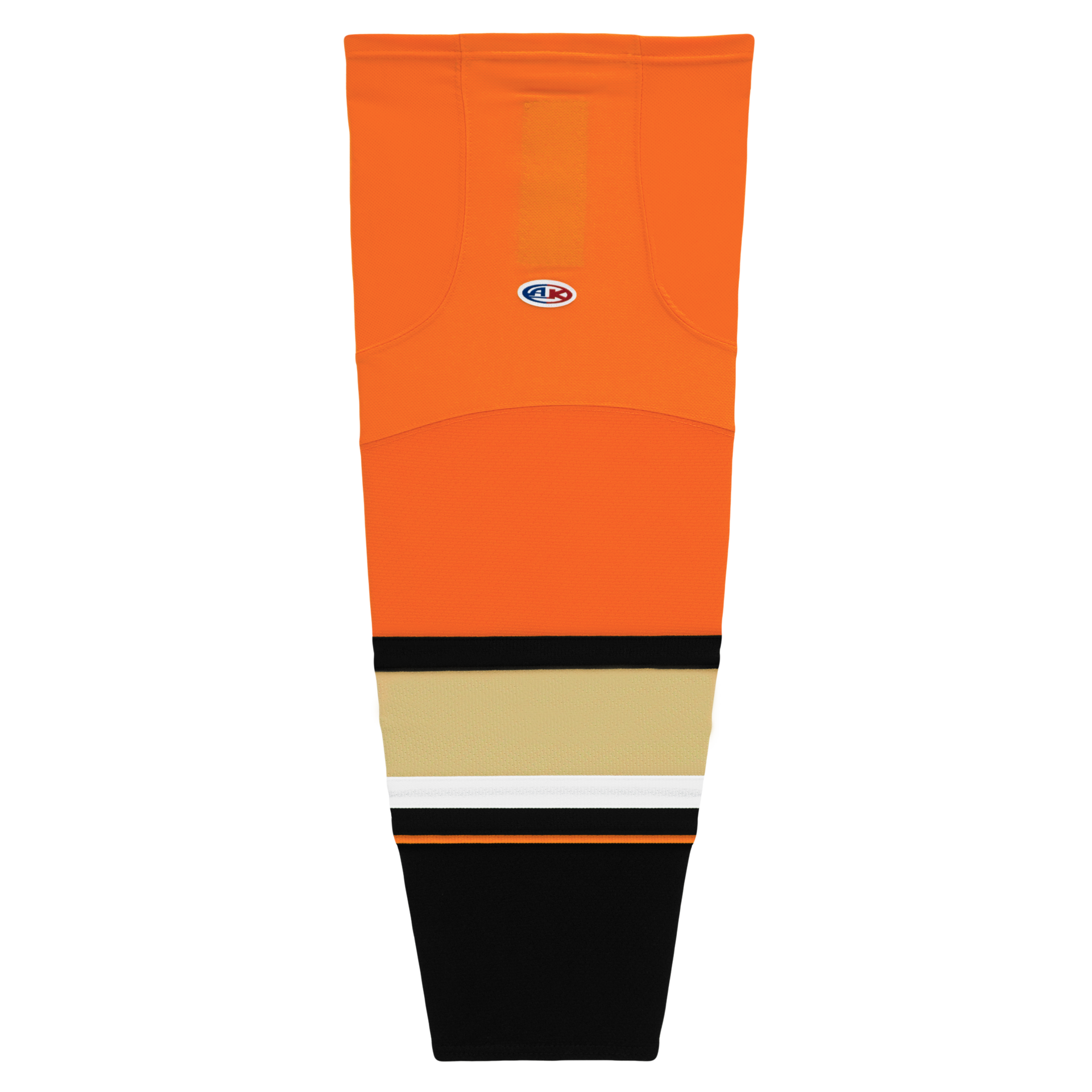 Athletic Knit (AK) HS2100-538 2014 Anaheim Ducks Orange/Black Mesh Ice Hockey Socks - PSH Sports