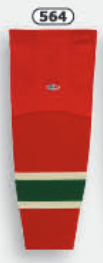 Athletic Knit (AK) HS2100-564 2007 Minnesota Wild Red Mesh Ice Hockey Socks - PSH Sports