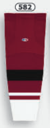 Athletic Knit (AK) HS2100-582 2015 Arizona Coyotes AV Red Mesh Ice Hockey Socks - PSH Sports
