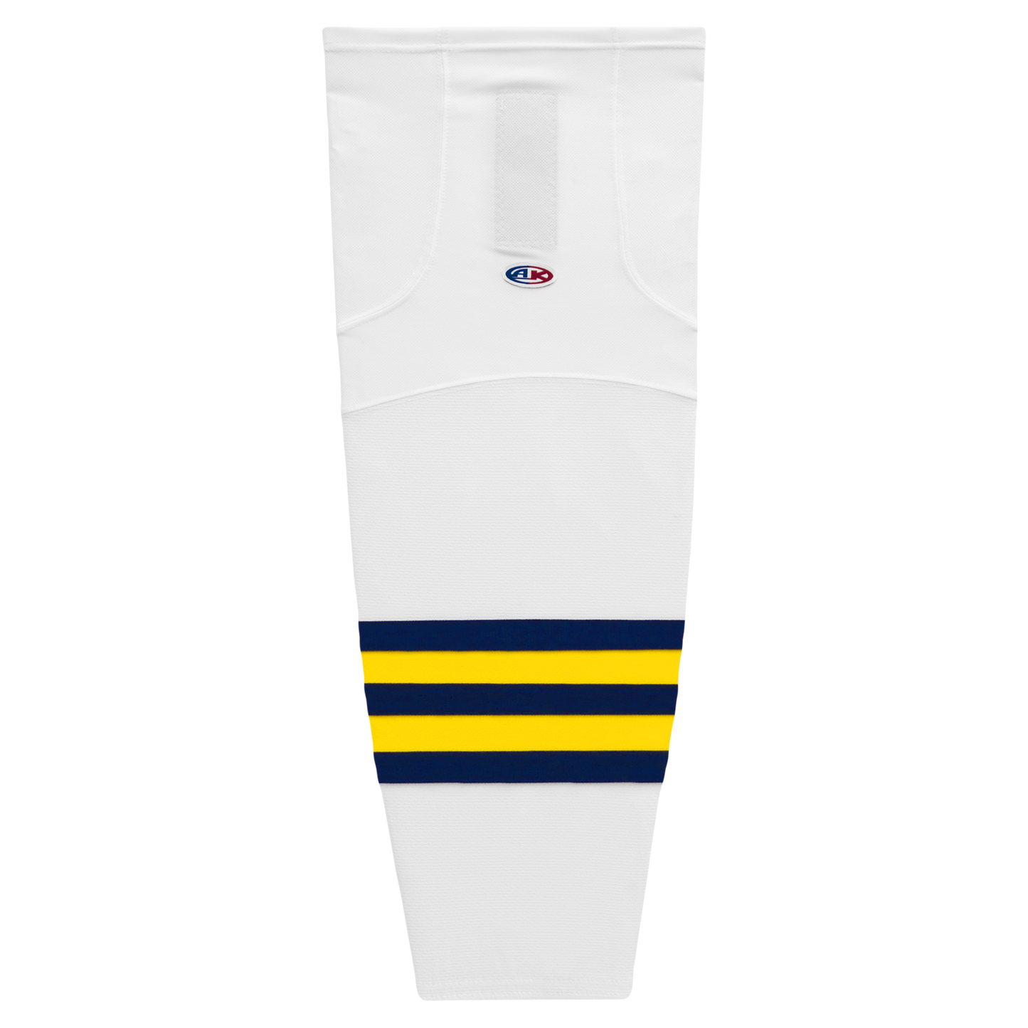 Athletic Knit (AK) HS2100-591 2011 University of Michigan Wolverines White Mesh Ice Hockey Socks - PSH Sports