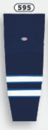 Athletic Knit (AK) HS2100-595 2011 Winnipeg Jets Navy Mesh Ice Hockey Socks - PSH Sports