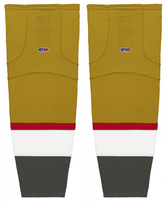 Athletic Knit (AK) HS2100-625 2021 Las Vegas Golden Knights Third Knights Gold Ice Hockey Socks - PSH Sports