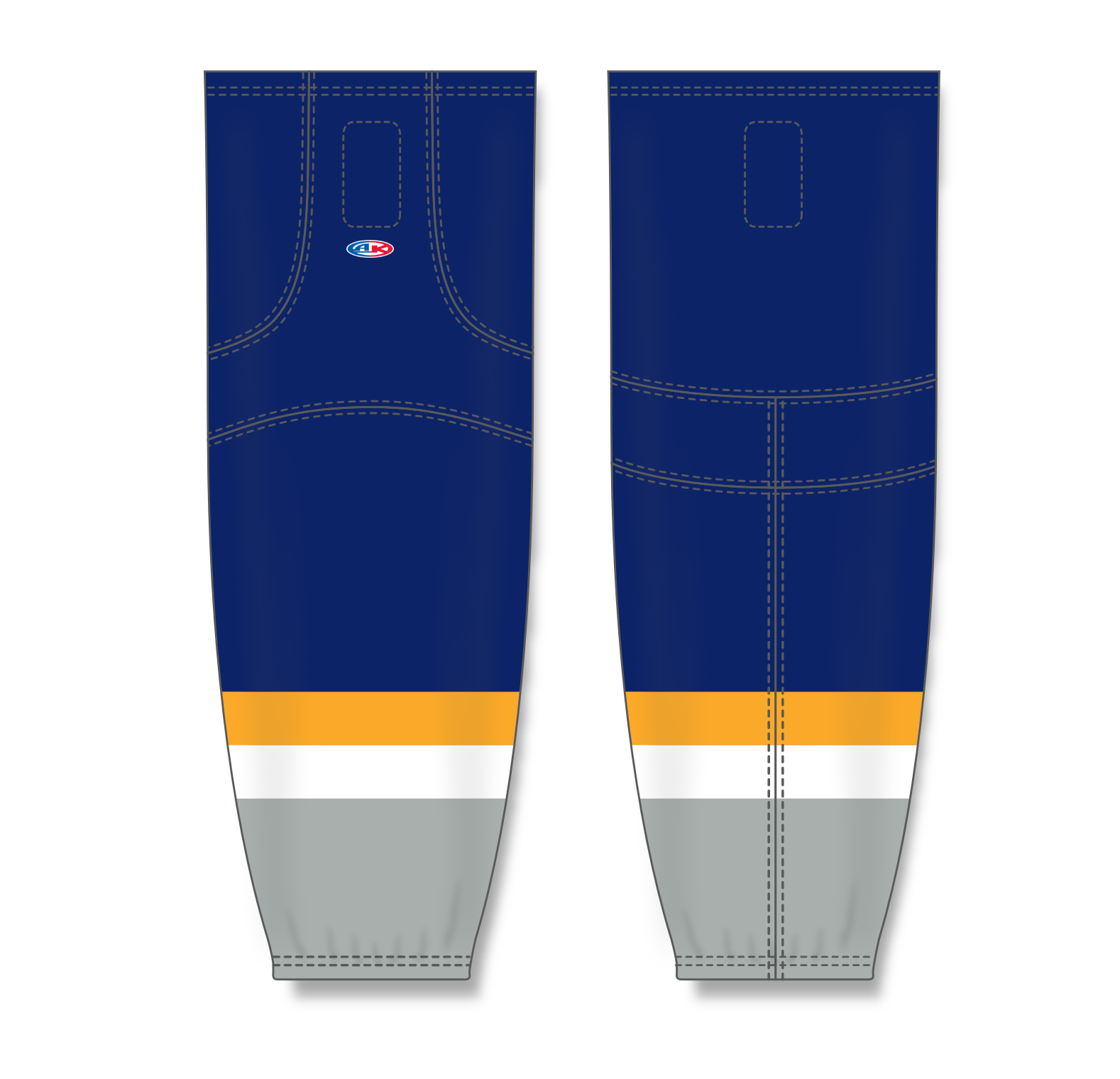 Athletic Knit (AK) HS2100 Nashville Predators Navy Mesh Cut & Sew Ice Hockey Socks - PSH Sports