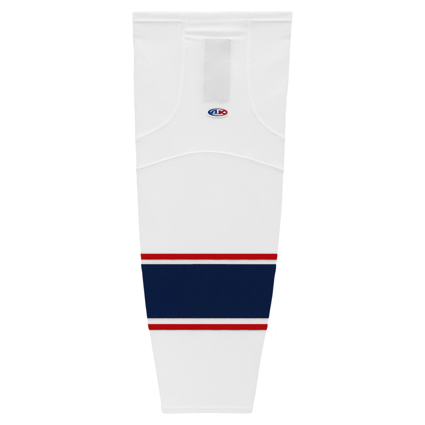 Athletic Knit (AK) HS2100-689 2017 Columbus Blue Jackets White Mesh Ice Hockey Socks - PSH Sports