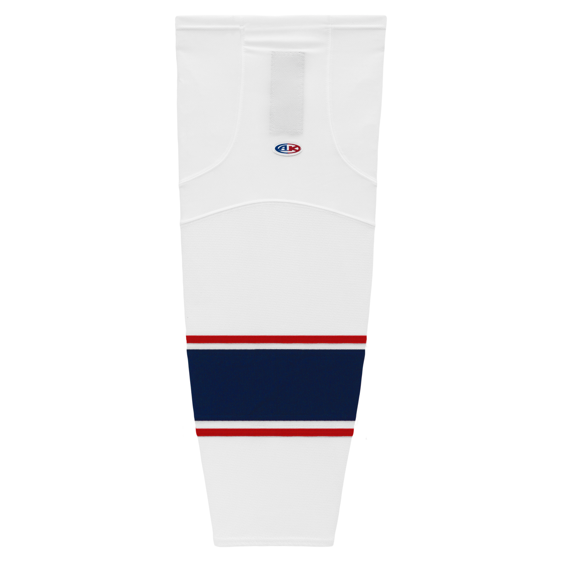 Athletic Knit (AK) HS2100-689 2017 Columbus Blue Jackets White Mesh Ice Hockey Socks - PSH Sports