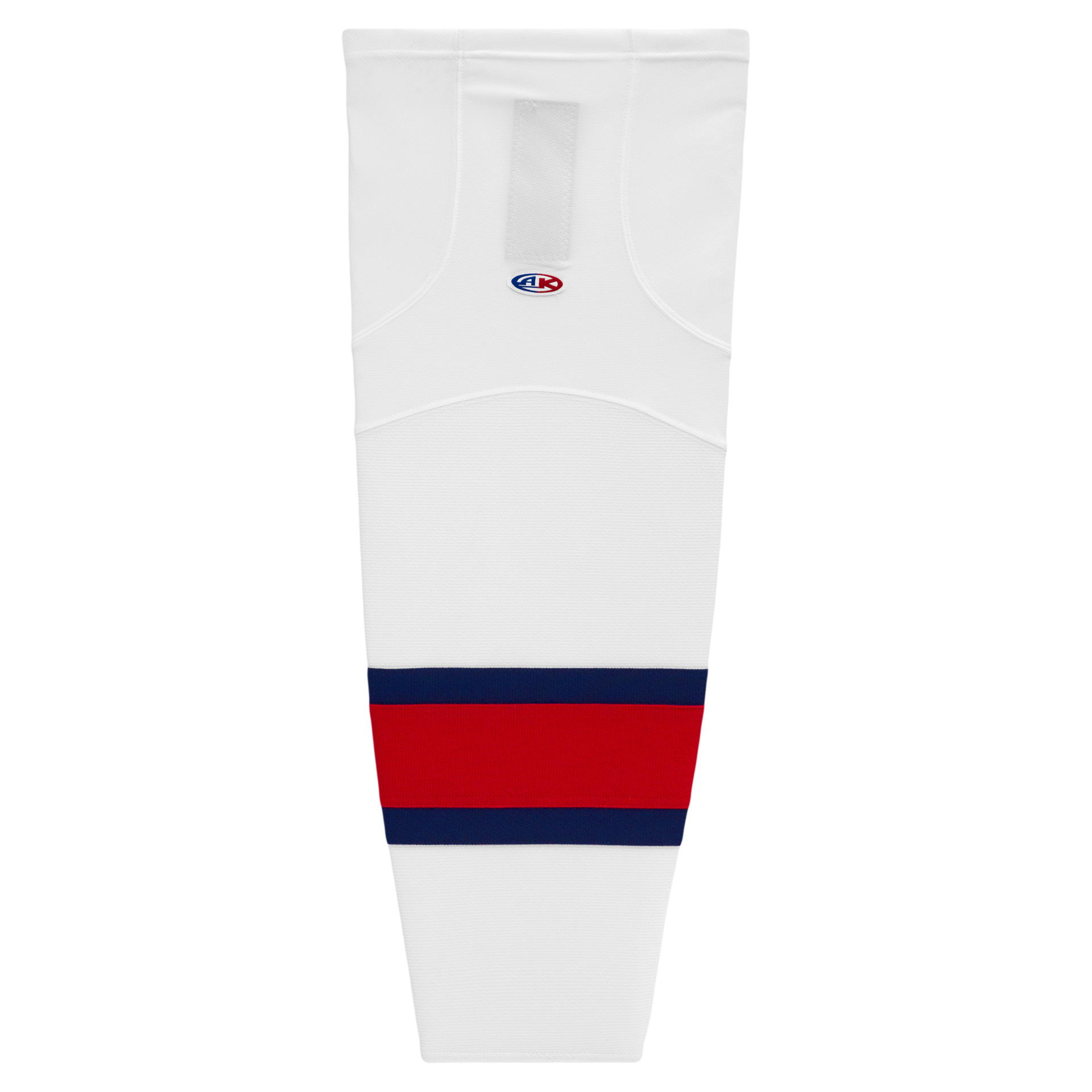 Athletic Knit (AK) HS2100-765 White/Navy/Red Mesh Ice Hockey Socks - PSH Sports