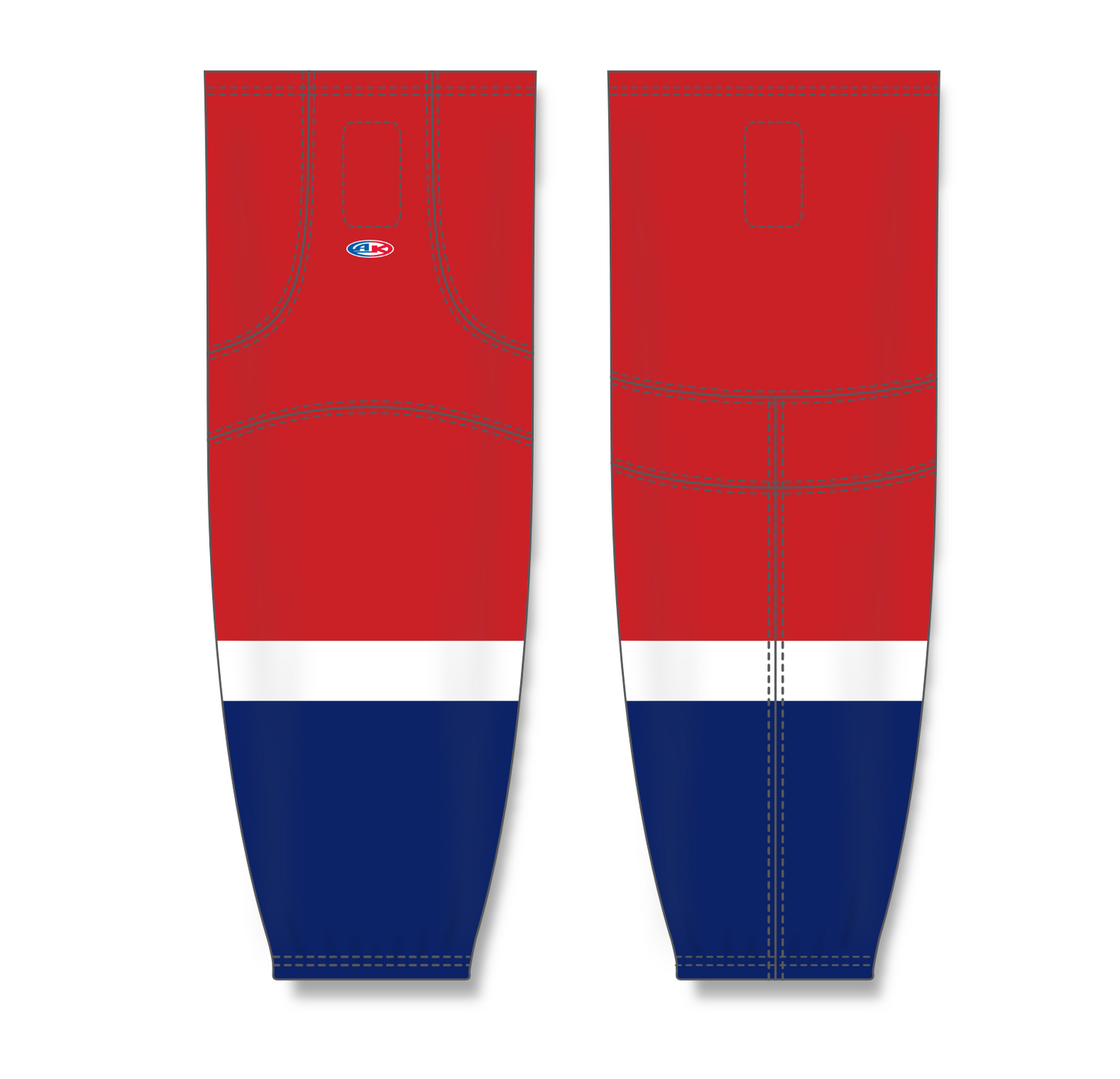 Athletic Knit (AK) HS2100 2013 Washington Capitals Red Mesh Cut & Sew Ice Hockey Socks - PSH Sports