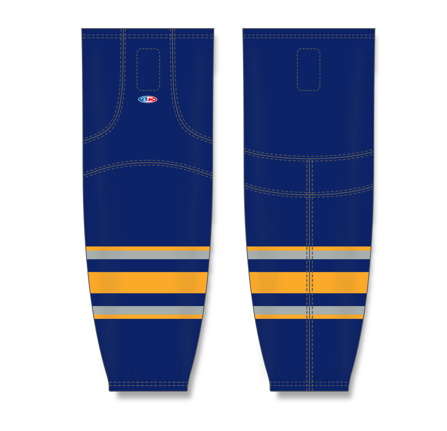 Athletic Knit (AK) HS2100 2009 Buffalo Sabres Third Navy Mesh Cut & Sew Ice Hockey Socks - PSH Sports