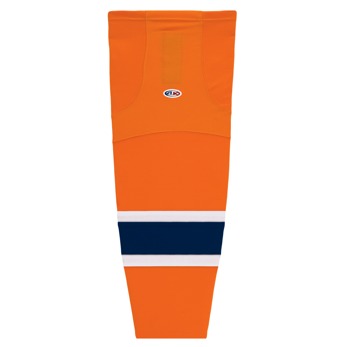 Athletic Knit (AK) HS2100-819 2015 Edmonton Oilers Third Orange Mesh Ice Hockey Socks - PSH Sports