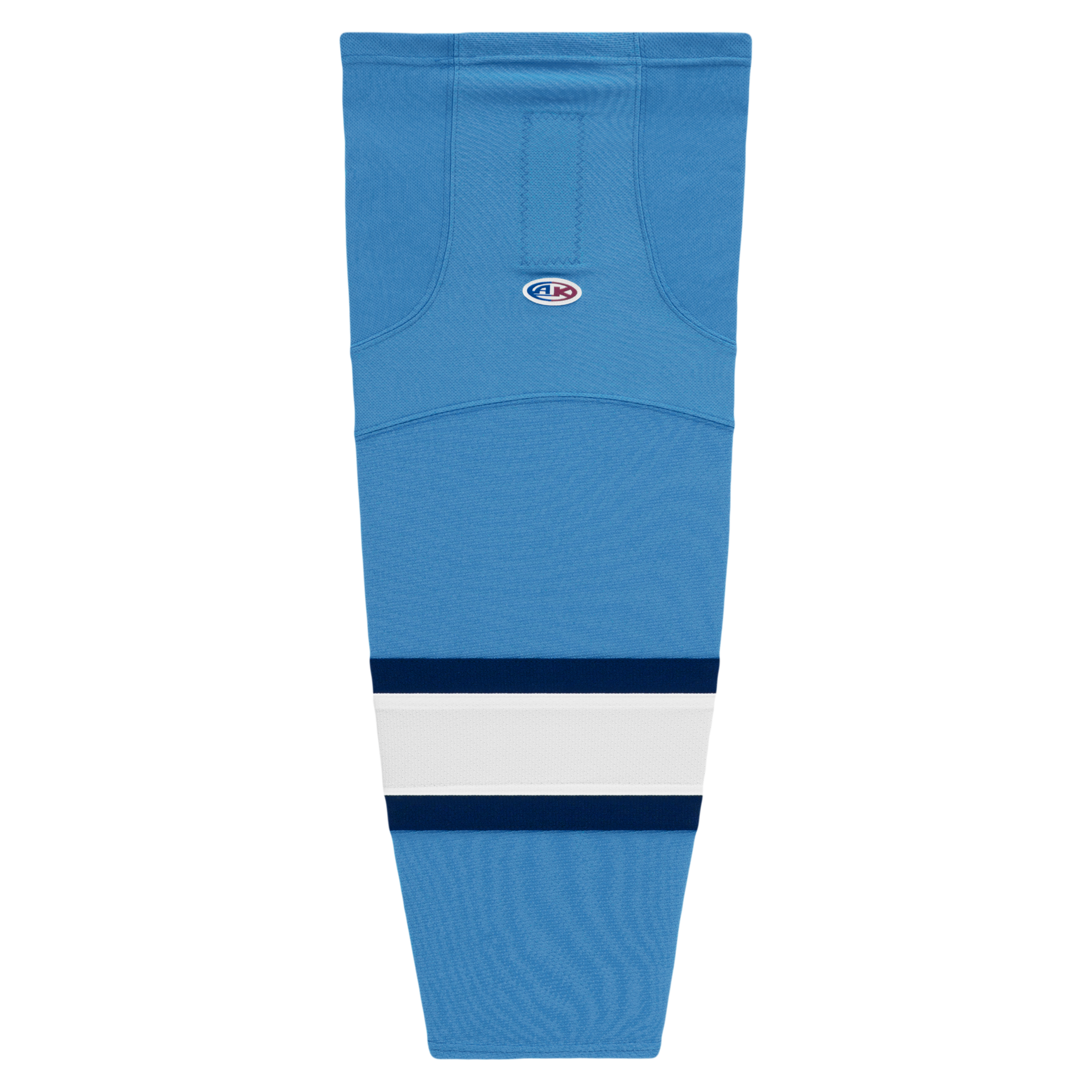 Athletic Knit (AK) HS2100-828 2008 Pittsburgh Penguins Third Sky Blue Mesh Ice Hockey Socks - PSH Sports