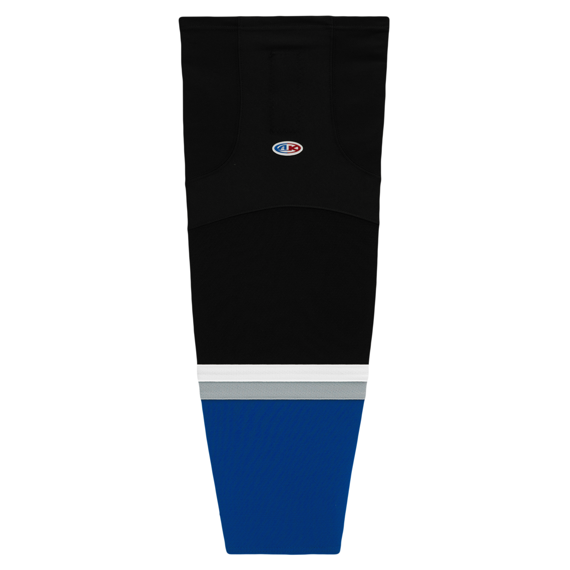 Athletic Knit (AK) HS2100-838 2009 Tampa Bay Lightning Third Black/Royal Blue Mesh Ice Hockey Socks - PSH Sports