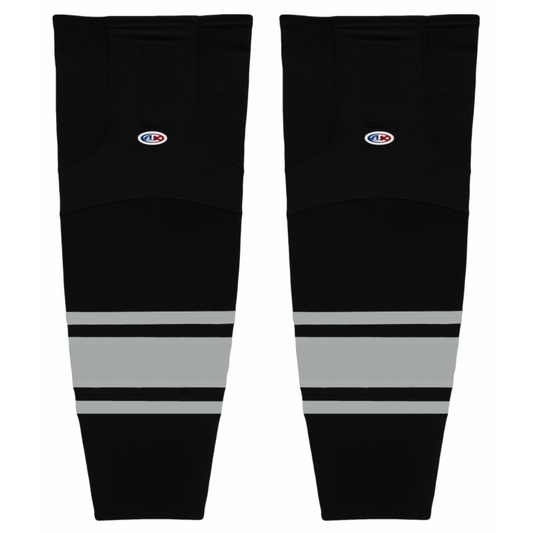 Athletic Knit (AK) HS2100-854 Black/Grey Mesh Ice Hockey Socks - PSH Sports