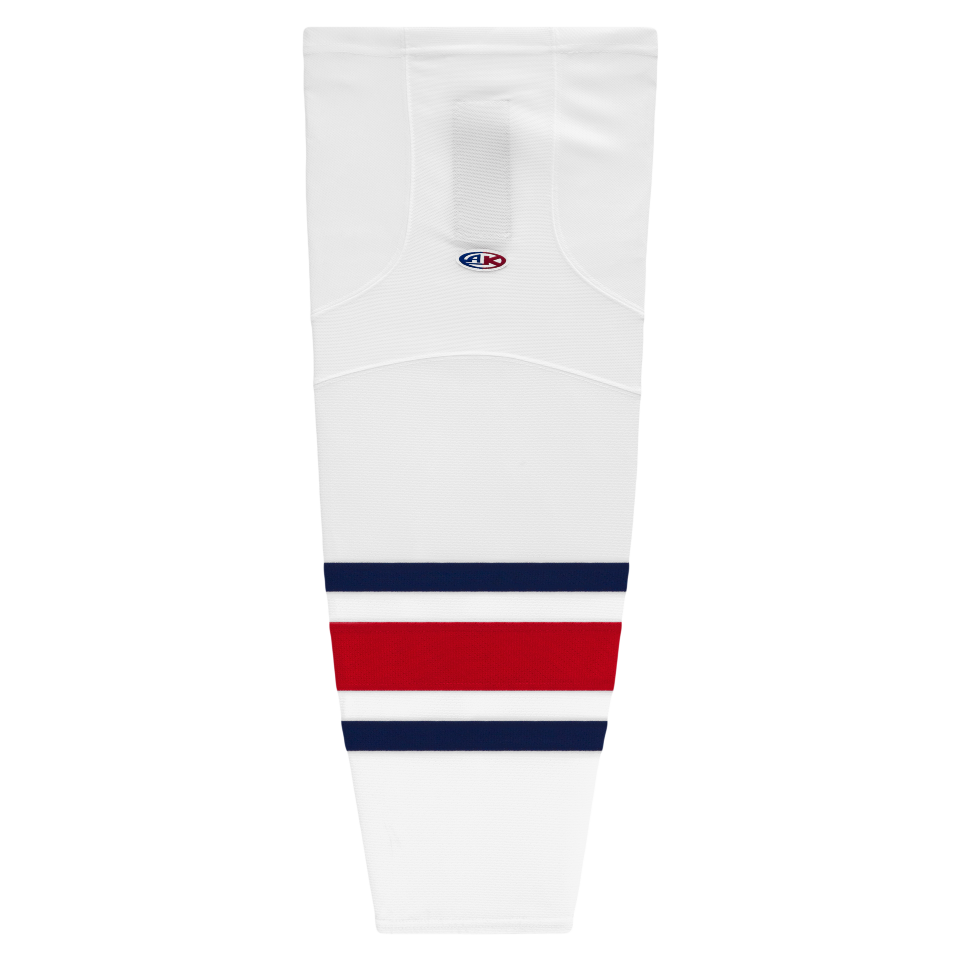 Athletic Knit (AK) HS2100-891 2010 Columbus Blue Jackets White Mesh Ice Hockey Socks - PSH Sports