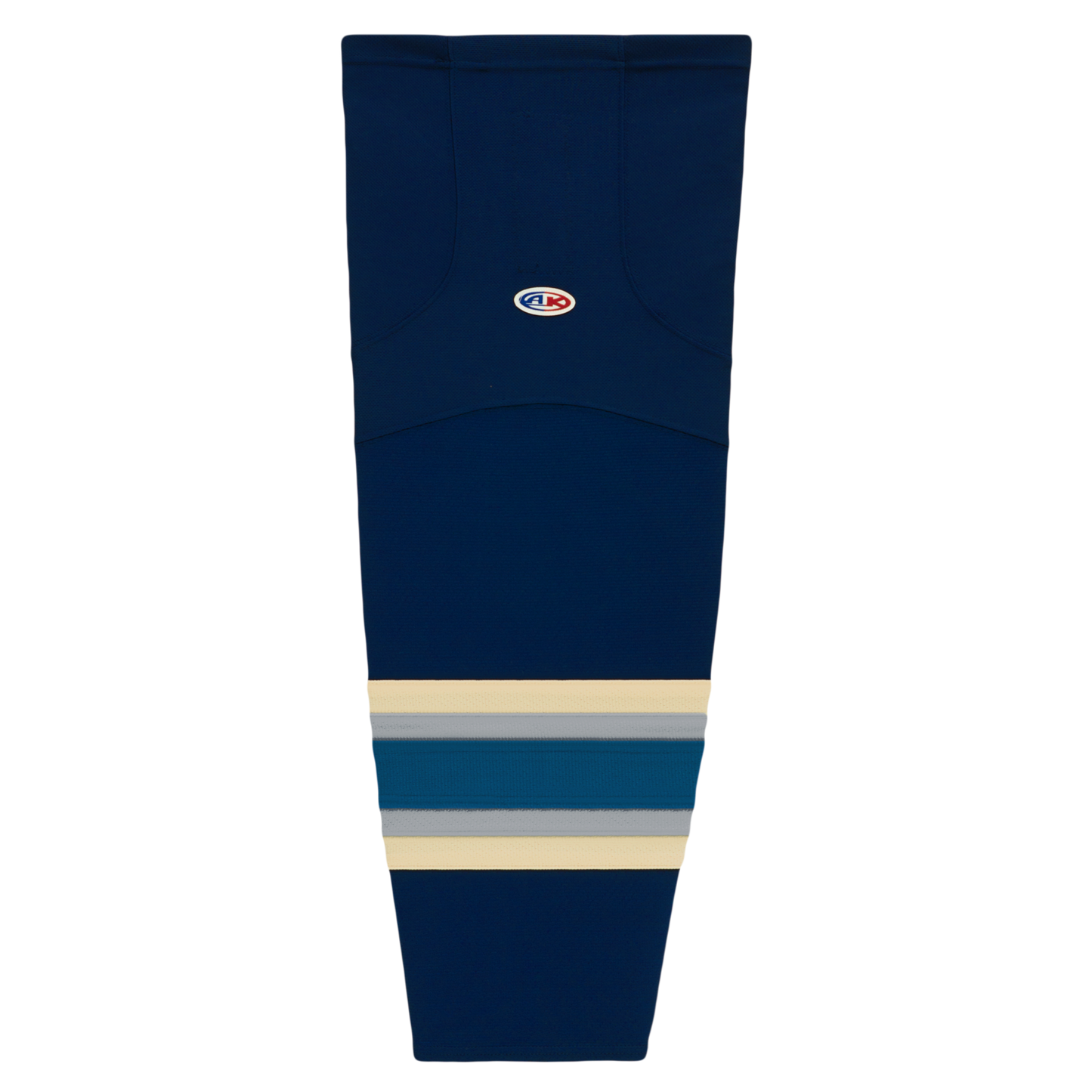 Athletic Knit (AK) HS2100-892 2010 Columbus Blue Jackets Third Navy Mesh Ice Hockey Socks - PSH Sports