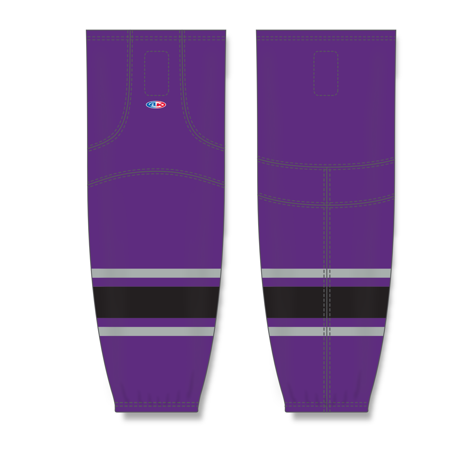 Athletic Knit (AK) HS2100 New Los Angeles Kings Third Purple Mesh Cut & Sew Ice Hockey Socks - PSH Sports