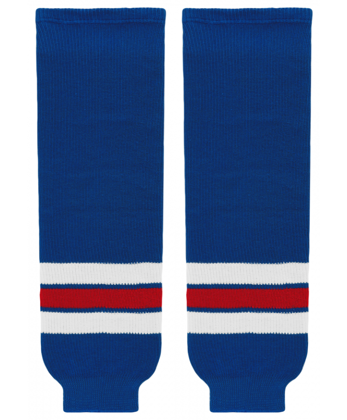 Athletic Knit (AK) HS630-312 Kitchener Rangers Royal Blue Knit Ice Hockey Socks - PSH Sports
