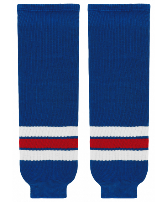 Athletic Knit (AK) HS630-312 Kitchener Rangers Royal Blue Knit Ice Hockey Socks - PSH Sports