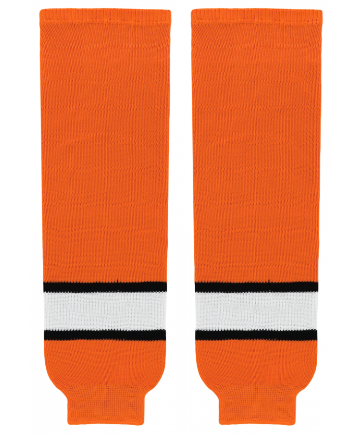 Athletic Knit (AK) HS630-330 Detroit Compuware Ambassadors Orange Knit Ice Hockey Socks - PSH Sports