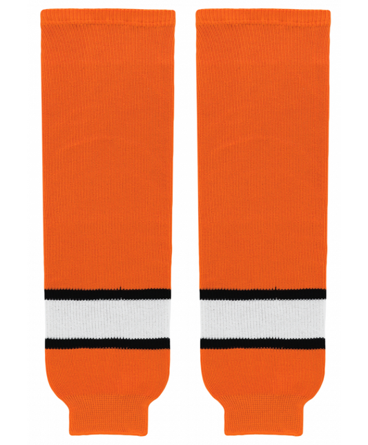 Athletic Knit (AK) HS630-330 Detroit Compuware Ambassadors Orange Knit Ice Hockey Socks - PSH Sports