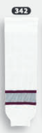 Modelline White/Maroon/Grey Knit Ice Hockey Socks - PSH Sports