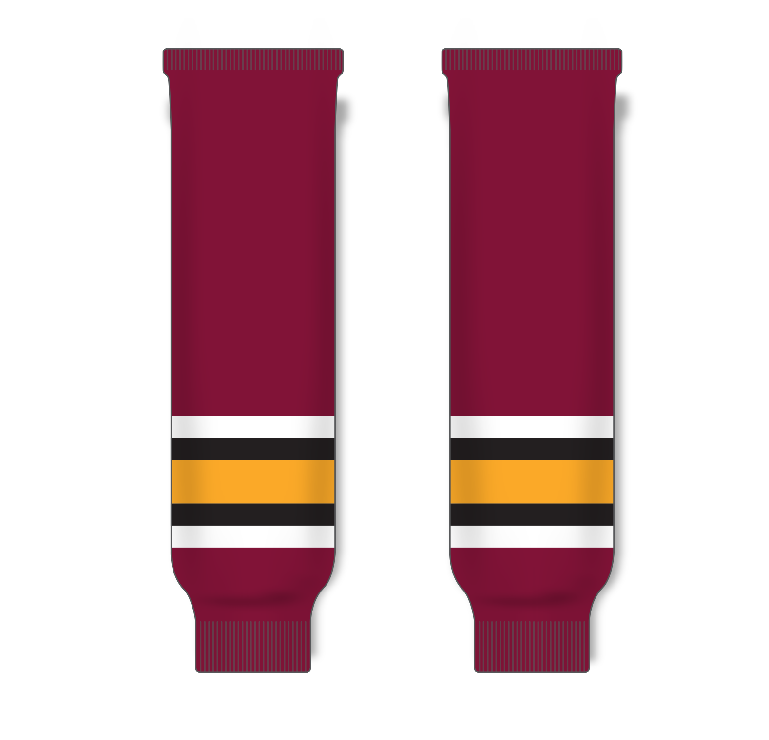Athletic Knit (AK) HS630 New Chicago Wolves Cardinal Red Knit Ice Hockey Socks - PSH Sports