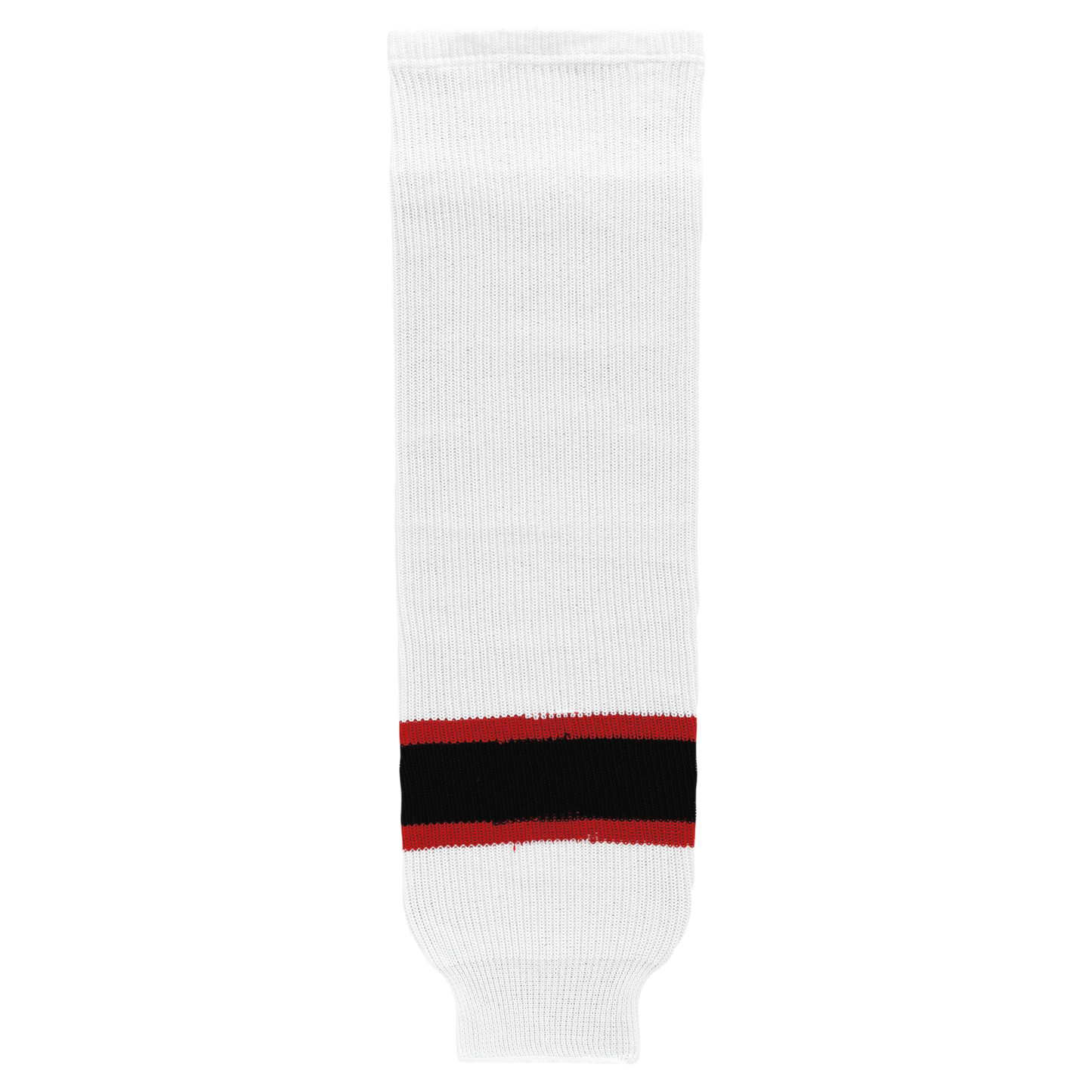 Athletic Knit (AK) HS630-367 New Jersey Devils White Knit Ice Hockey Socks - PSH Sports