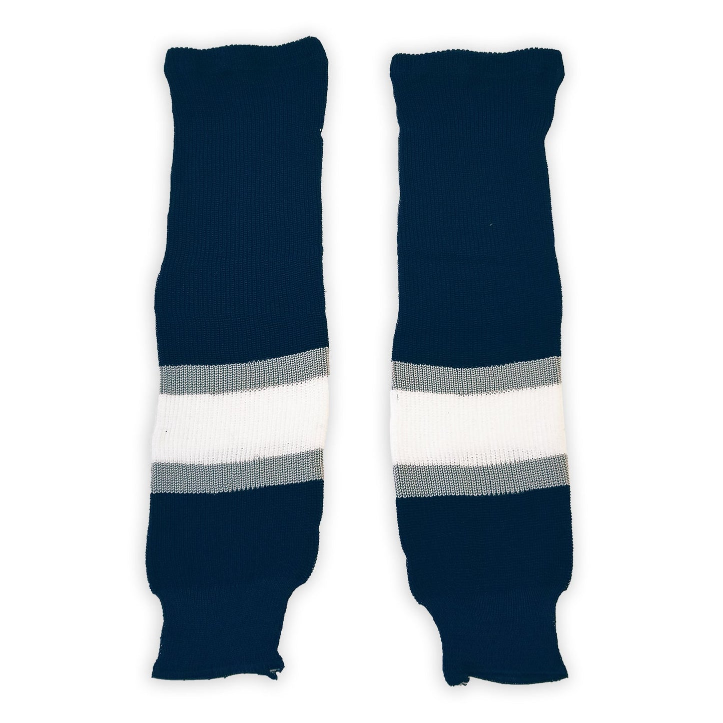 Athletic Knit (AK) HS630-370 2002 Edmonton Oilers Third Navy Knit Ice Hockey Socks - PSH Sports