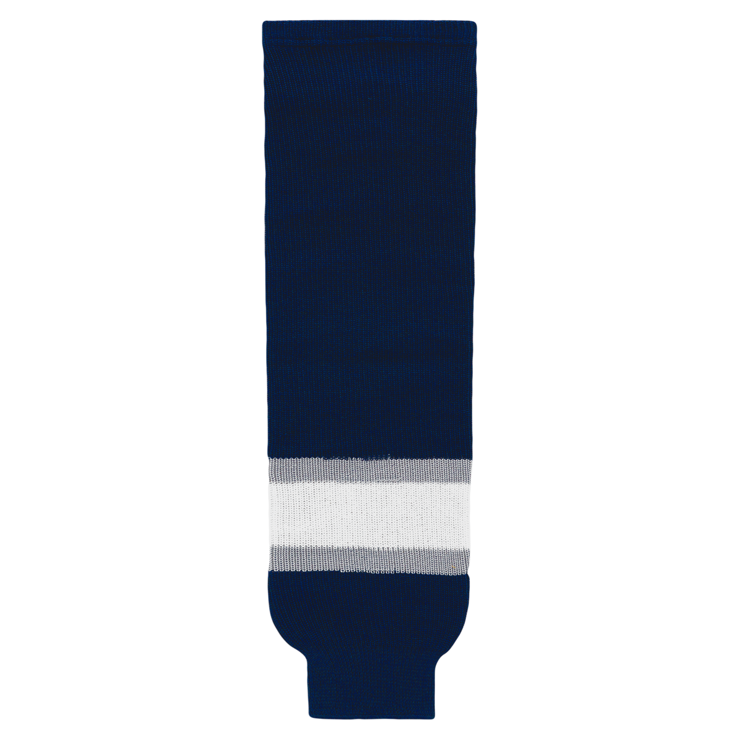 Athletic Knit (AK) HS630-370 2002 Edmonton Oilers Third Navy Knit Ice Hockey Socks - PSH Sports