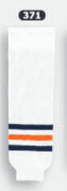 Athletic Knit (AK) HS630-371 2017 Edmonton Oilers White Knit Ice Hockey Socks - PSH Sports