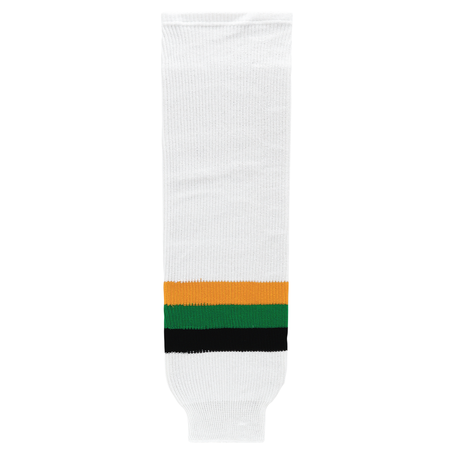 Athletic Knit (AK) HS630-407 Minnesota North Stars White with Black Stripe Knit Ice Hockey Socks - PSH Sports