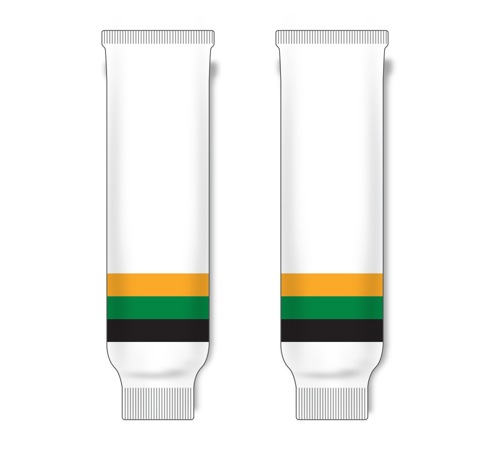 Athletic Knit (AK) HS630 Minnesota North Stars White with Black Stripe Ice Hockey Socks - PSH Sports
