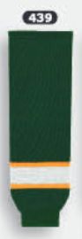 Athletic Knit (AK) HS630-439 Dark Green/Gold/White Knit Ice Hockey Socks - PSH Sports