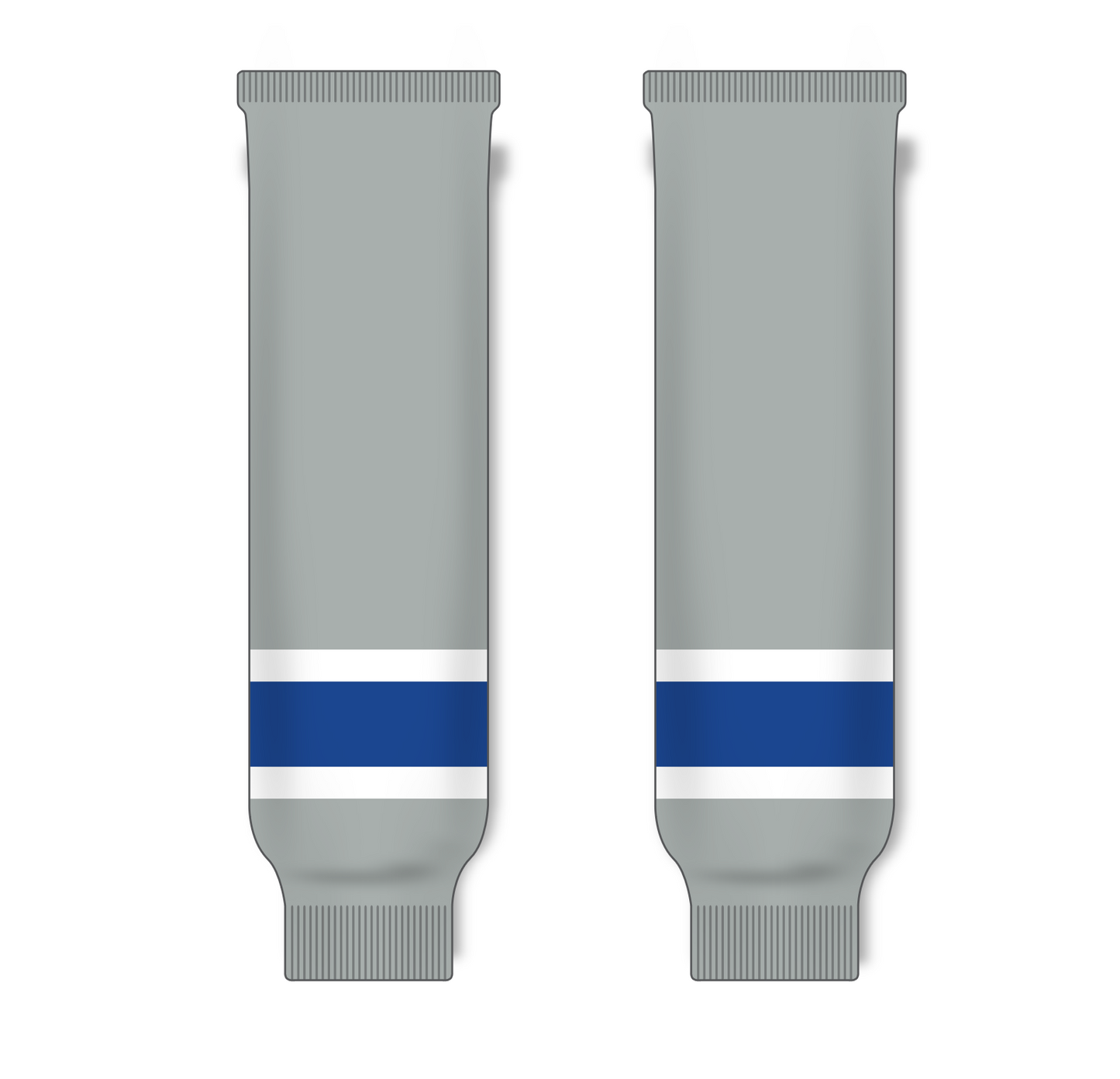 Athletic Knit (AK) HS630 Grey/Royal Blue/White Ice Hockey Socks - PSH Sports