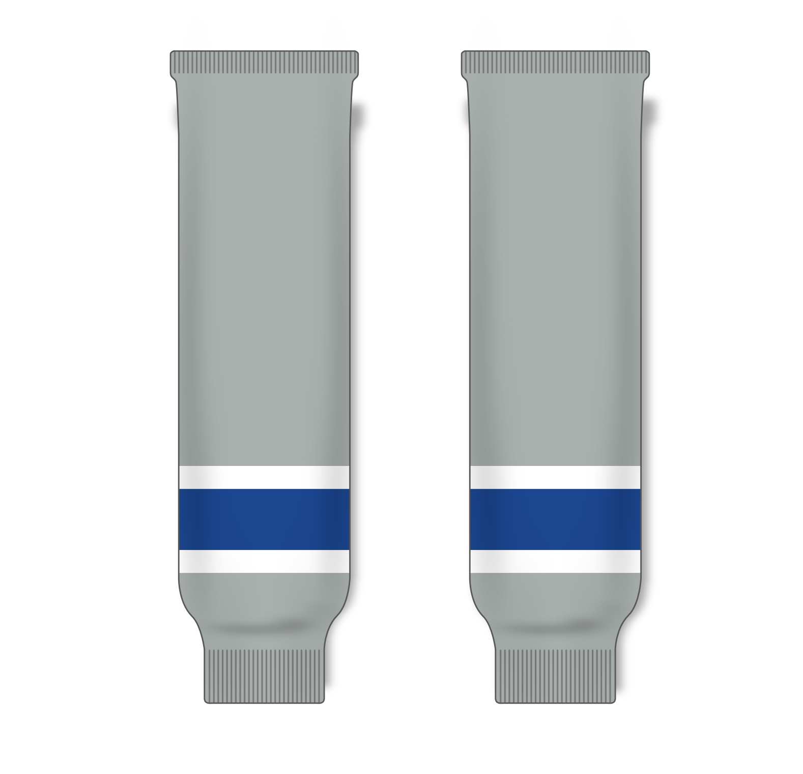 Athletic Knit (AK) HS630 Grey/Royal Blue/White Ice Hockey Socks - PSH Sports