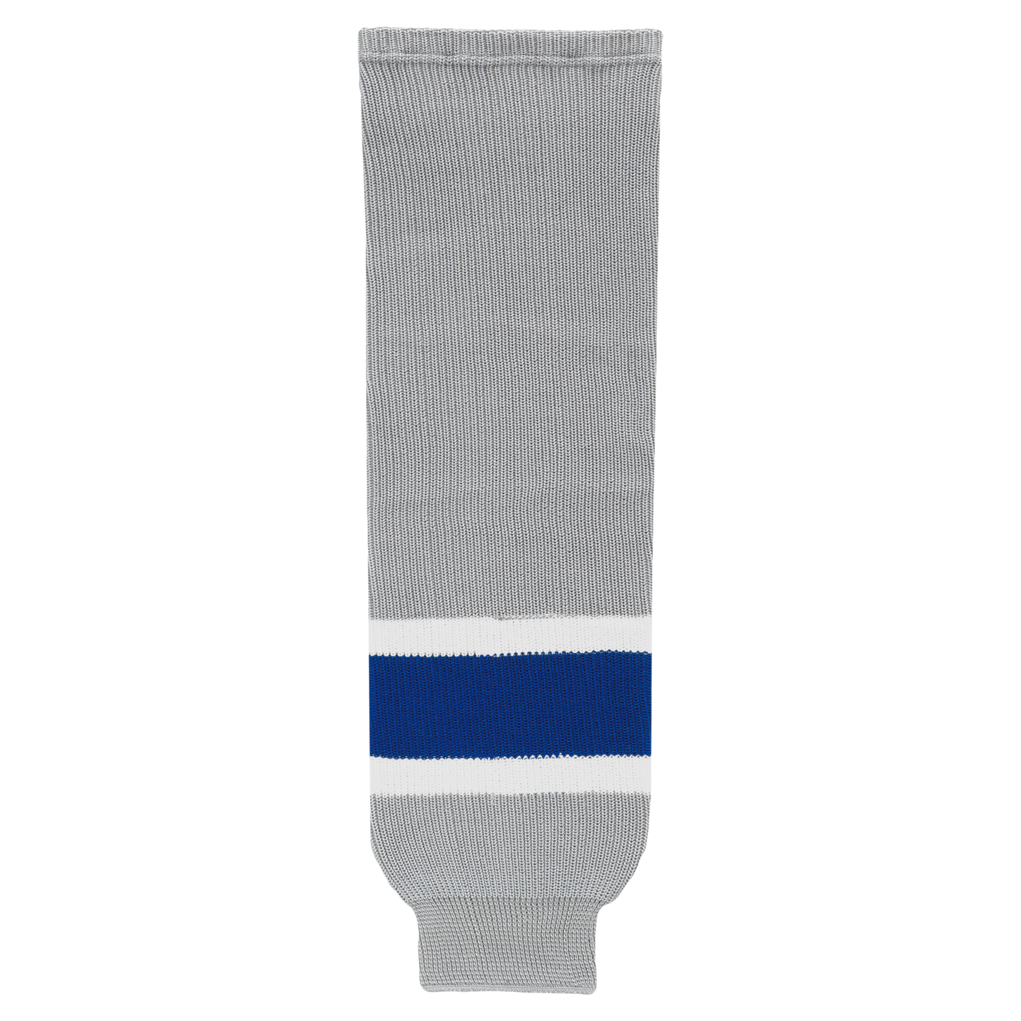 Athletic Knit (AK) HS630-450 Grey/Royal Blue/White Knit Ice Hockey Socks - PSH Sports