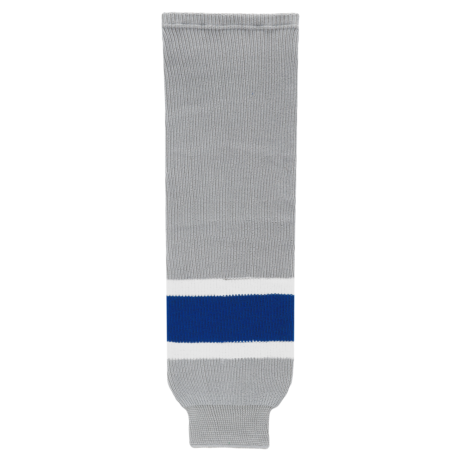 Athletic Knit (AK) HS630-450 Grey/Royal Blue/White Knit Ice Hockey Socks - PSH Sports