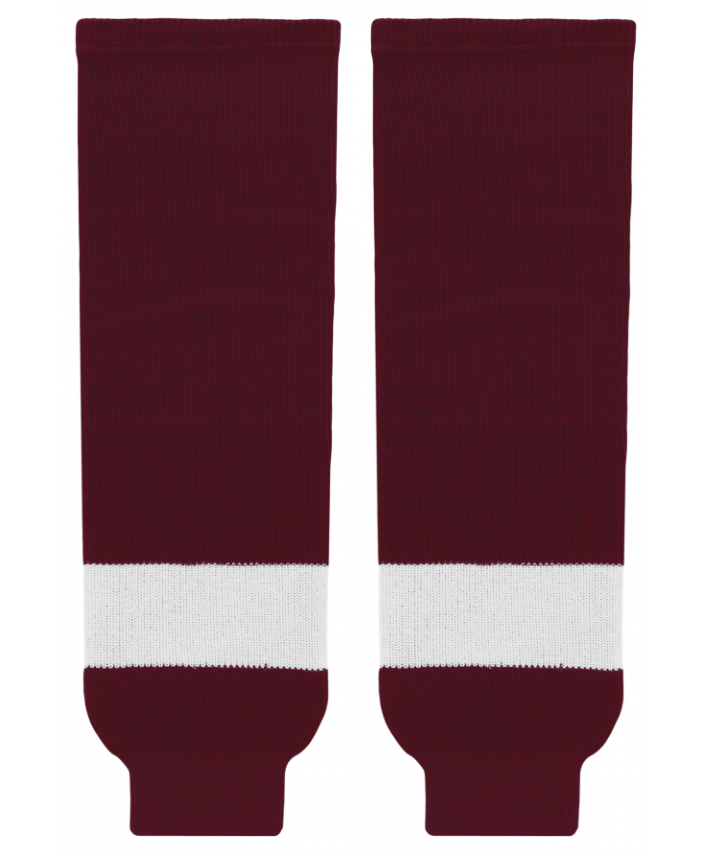 Athletic Knit (AK) HS630-480 Peterborough Petes Maroon Knit Ice Hockey Socks - PSH Sports