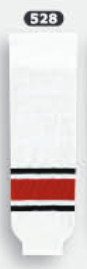 Athletic Knit (AK) HS630-528 2013 Carolina Hurricanes White Knit Ice Hockey Socks - PSH Sports