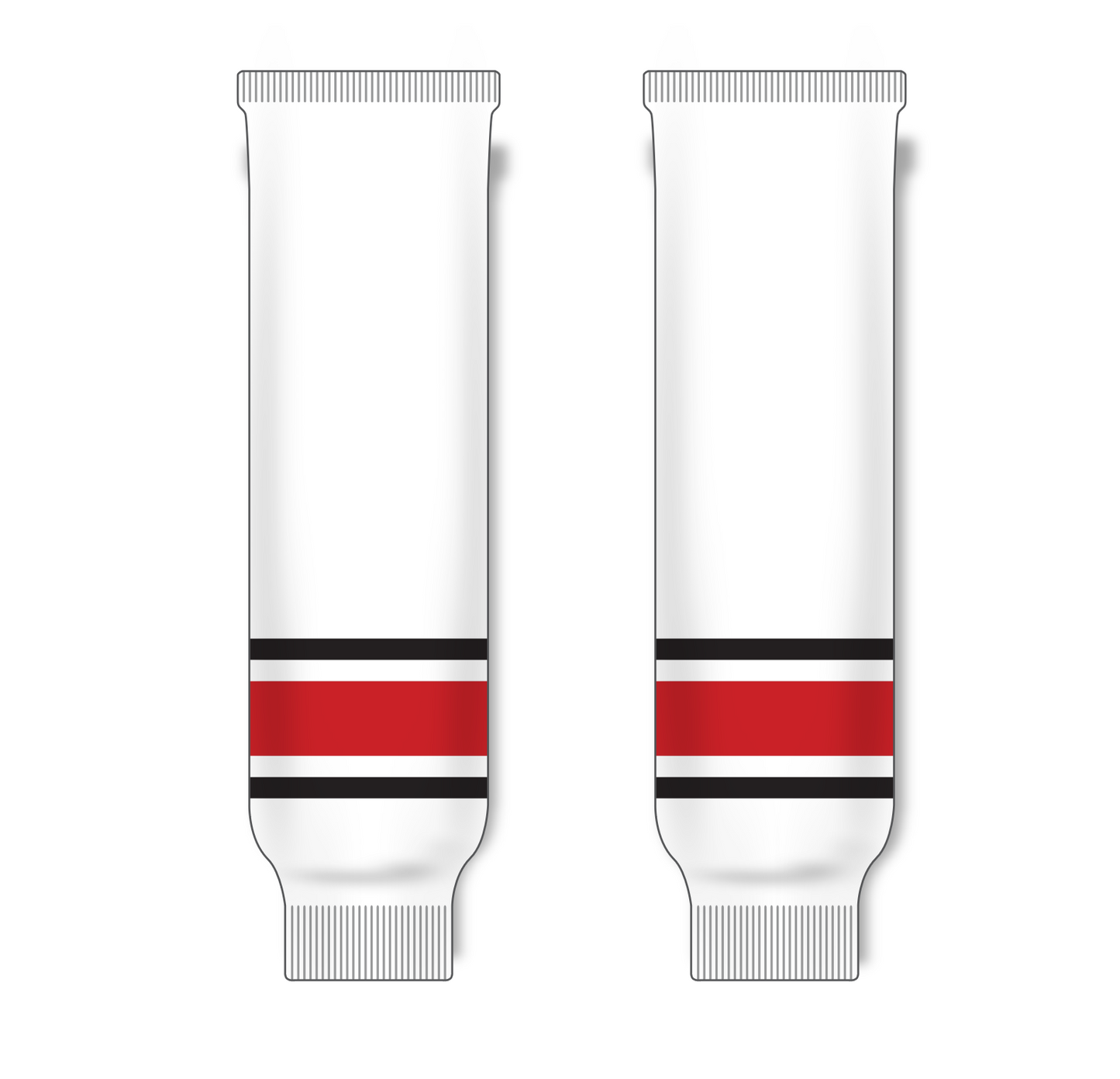 Athletic Knit (AK) HS630 2013 Carolina Hurricanes White Ice Hockey Socks - PSH Sports