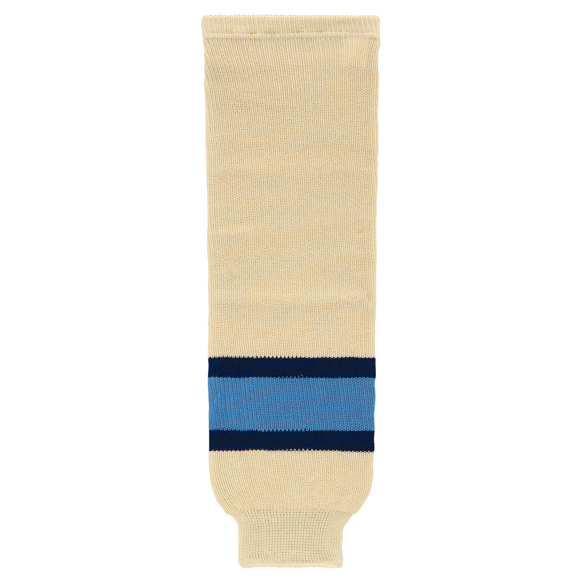 Athletic Knit (AK) HS630-545 Sand/Navy/Sky Blue Knit Ice Hockey Socks - PSH Sports