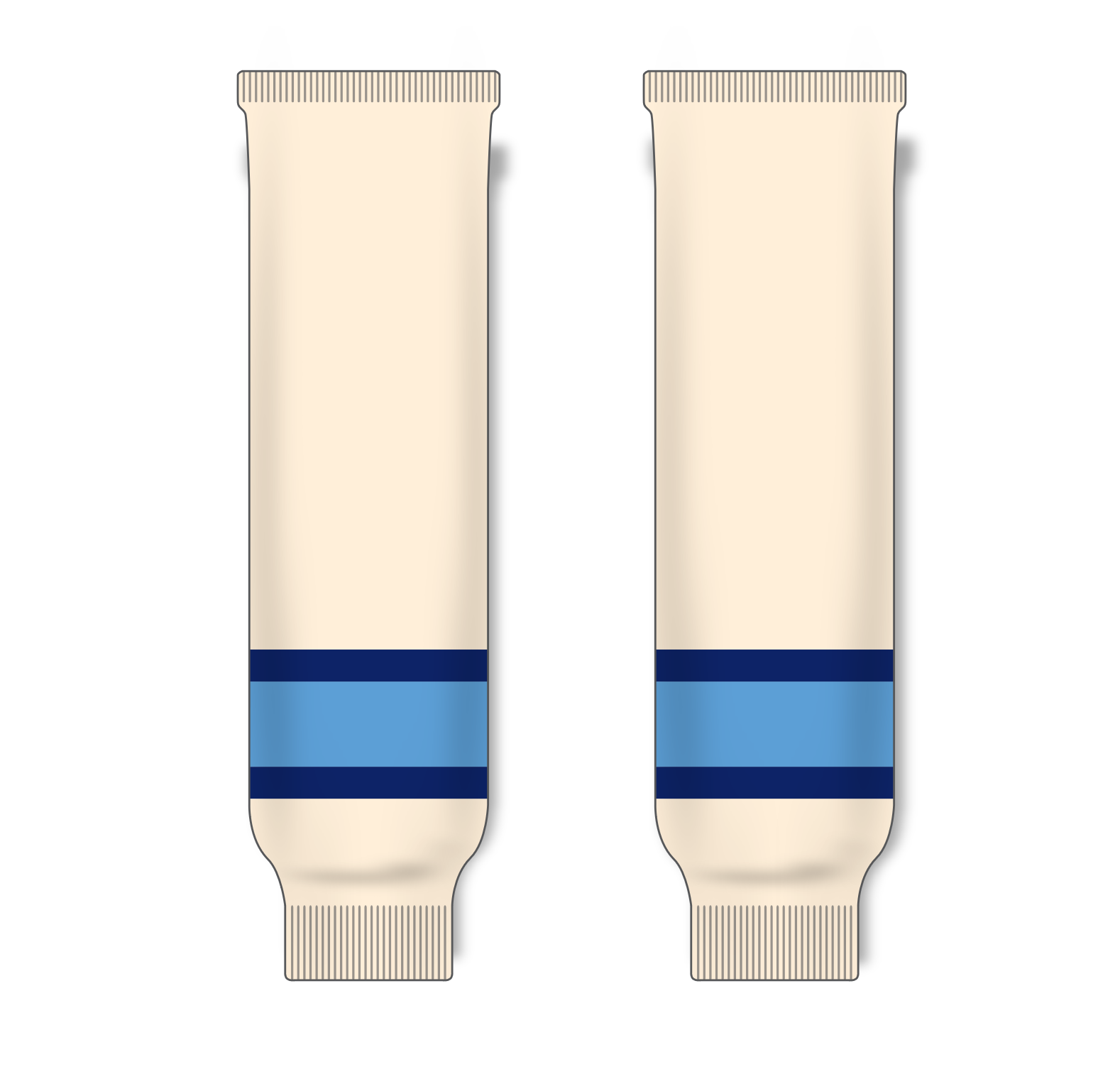 Athletic Knit (AK) HS630 Sand/Navy/Sky Blue Ice Hockey Socks - PSH Sports