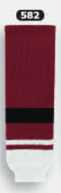 Athletic Knit (AK) HS630-582 2015 Arizona Coyotes AV Red Knit Ice Hockey Socks - PSH Sports
